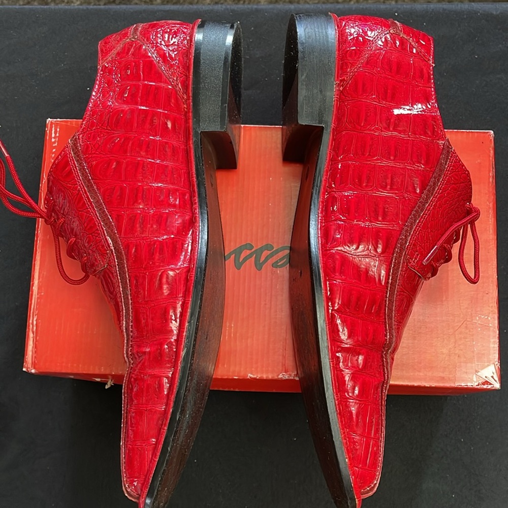 Expressions By RC Men's Dress Shoes - Size 13 - Fire Red - Picture 4 of 13